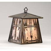 Meyda Tiffany 8" Wide Single Light Wall Sconce with Mica Glass Shade Antique Copper