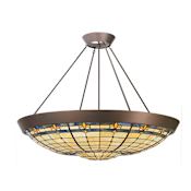 Meyda Tiffany 10 Light 52" Wide Mini Pendant with Handmade Shade Timeless Bronze
