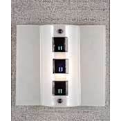 Meyda Tiffany Metro 12" Wide ADA Compliant Single Light Wall Washer Clear / Black Square / Dicro