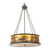 Meyda Tiffany 22" Wide Pendant with Handmade Shade na