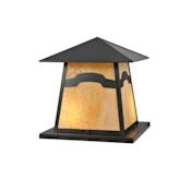 Meyda Tiffany Two Light Up Lighting Outdoor Post Light from the Stillwater Collection Black