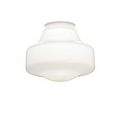 Meyda Tiffany 9" W Schoolhouse Classic Globe 4" Neck Replacement Shade White