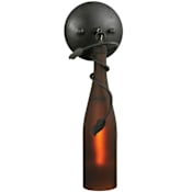 Meyda Tiffany 3" W Tuscan Vineyard Frosted Amber Wine Bottle Wall Sconce Amber