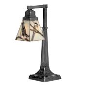 Meyda Tiffany 19.5" H Early Morning Visitors Desk Lamp Seafoam Beige
