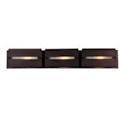 Meyda Tiffany Moss Creek 3 Light 36" Wide Bathroom Vanity Light with White Glass Shade - ADA Compliant Weathered Bronze