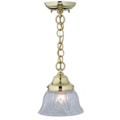 Meyda Tiffany 7" W Wheat Gas Mini Pendant Polished Brass