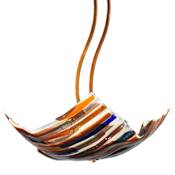 Meyda Tiffany Metro Fusion 3 Light 28" Wide Pendant Transparent Copper