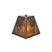 Meyda Tiffany 9" W Winter Pine Wall Sconce Amber Mica