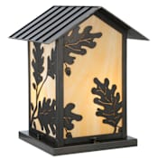 Meyda Tiffany Seneca 2 Light 18" Tall Pier Mount Post Light Craftsman Brown