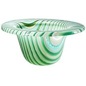 Meyda Tiffany 12" W Peppermint Fused Glass Bowl Green / Blue