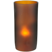 Meyda Tiffany 3" W X 6" H Cylinder Frosted Amber Replacement Shade Amber Satin