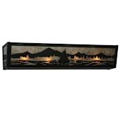 Meyda Tiffany 30" W Sailboat Mountain View Bath Bar Black / Silver Mica