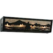 Meyda Tiffany 24" W Sailboat Mountain View Bath Bar Black / Silver Mica