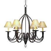 Meyda Tiffany Bell 6 Light 34" Wide Chandelier Rusty Nail