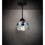 Meyda Tiffany Roseborder 7" Wide Mini Pendant Mahogany Bronze