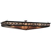 Meyda Tiffany Ducks in Flight 8 Light 80" Wide Semi-Flush Linear Ceiling Fixture Timeless Bronze