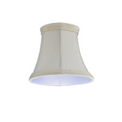 Meyda Tiffany 5" W X 4.5" H Trumpet Cream Fabric Replacement Shade Cream Eggshell