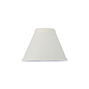 Meyda Tiffany 7" W X 5" H Natural Linen White Fabric Replacement Shade Natural Linen