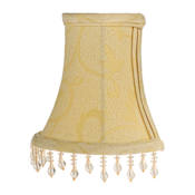 Meyda Tiffany 5.25" W X 6" H Trumpet Cream Half Replacement Shade Patterned Satin Beige