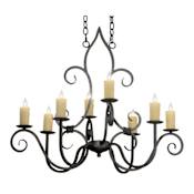 Meyda Tiffany Clifton 8 Light 26" Wide Taper Candle Style Chandelier Pewter
