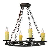 Meyda Tiffany Ashley 4 Light 21" Wide Taper Candle Style Chandelier Custom