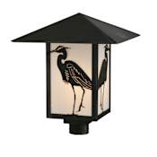 Meyda Tiffany Seneca 16" Tall Post Light Craftsman Brown