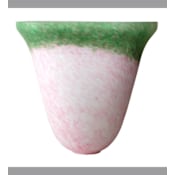 Meyda Tiffany Pate-De-Verre 9.5" Tall Lamp Shade Pink / Green