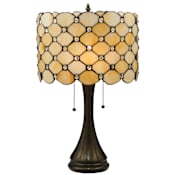 Meyda Tiffany 21" H Giacomo Table Lamp Beige Clear