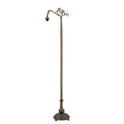 Meyda Tiffany Bridge Arm 63" Tall Lamp Base Mahogany Bronze