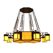 Meyda Tiffany Azrael 8 Light 79" Wide Chandelier Chestnut