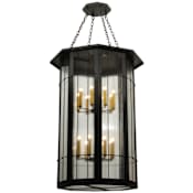 Meyda Tiffany West Albany 16 Light 38" Wide Taper Candle Pendant Oil Rubbed Bronze