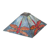 Meyda Tiffany Prairie Dragonfly 6" Tall Lamp Shade Brushed Nickel