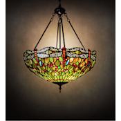 Meyda Tiffany Tiffany Hanginghead Dragonfly 3 Light 22" Wide Pendant Mahogany Bronze