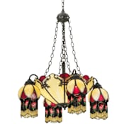 Meyda Tiffany Isabella 4 Light 29" Wide Chandelier Craftsman Brown
