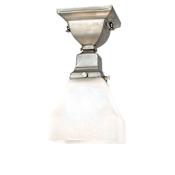 Meyda Tiffany Bungalow 7" Wide Semi-Flush Ceiling Fixture - Brushed Nickel Finish Brushed Nickel
