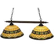 Meyda Tiffany 35.5" L Tiffany Roman 2 Light Island Chandelier Mahogany Bronze