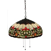 Meyda Tiffany Creole 3 Light 22" Wide Hand-Crafted Pendant with Stained Glass Mahogany Bronze