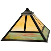 Meyda Tiffany T Mission 12" Tall Lamp Shade Craftsman Brown