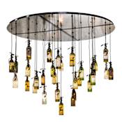 Meyda Tiffany Tuscan Vineyard 30 Light 72" Wide Multi Light Pendant Steel