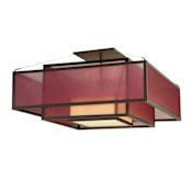 Meyda Tiffany Quadrato Umador 4 Light 51" Wide Semi-Flush Square Ceiling Fixture - Timeless Bronze Finish Timeless Bronze