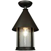 Meyda Tiffany Keebler 9" Wide Semi-Flush Lantern Ceiling Fixture Oil Rubbed Bronze