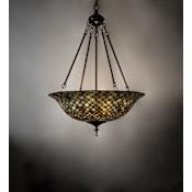 Meyda Tiffany Tiffany Fishscale 3 Light 20" Wide Pendant Mahogany Bronze