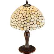 Meyda Tiffany 1 Light 19" Tall Hand-Crafted Table Lamp with Stained Glass Mahogany Bronze