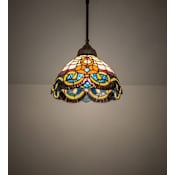 Meyda Tiffany Saturday Morning 10" Wide Pendant Mahogany Bronze