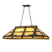 Meyda Tiffany Quiet Pond 6 Light 40" Wide Linear Pendant Oil Rubbed Bronze