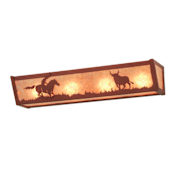 Meyda Tiffany 4 Light 5" Tall Wall Sconce Rust