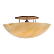 Meyda Tiffany Artesia 8 Light 48" Wide Semi-Flush Bowl Ceiling Fixture - Cortez Gold Finish Cortez Gold