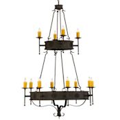 Meyda Tiffany Lorenzo 12 Light 48" Wide Taper Candle Ring Chandelier Custom