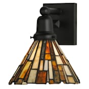 Meyda Tiffany Delta 10" Tall Wall Sconce Solar Black