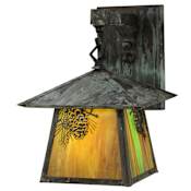Meyda Tiffany Stillwater 11" Tall Wall Sconce Verde
